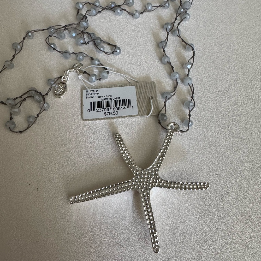Tommy Bahama Silver Starfish Treasure Pendant - Picture 3 of 3